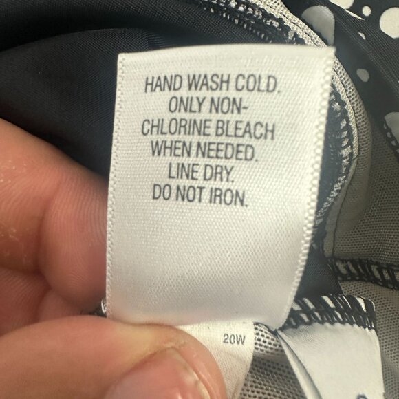 Croft&Barrow Black White Polka Dot Swim Dress Tankini Plus Size 20W - Picture 8 of 12